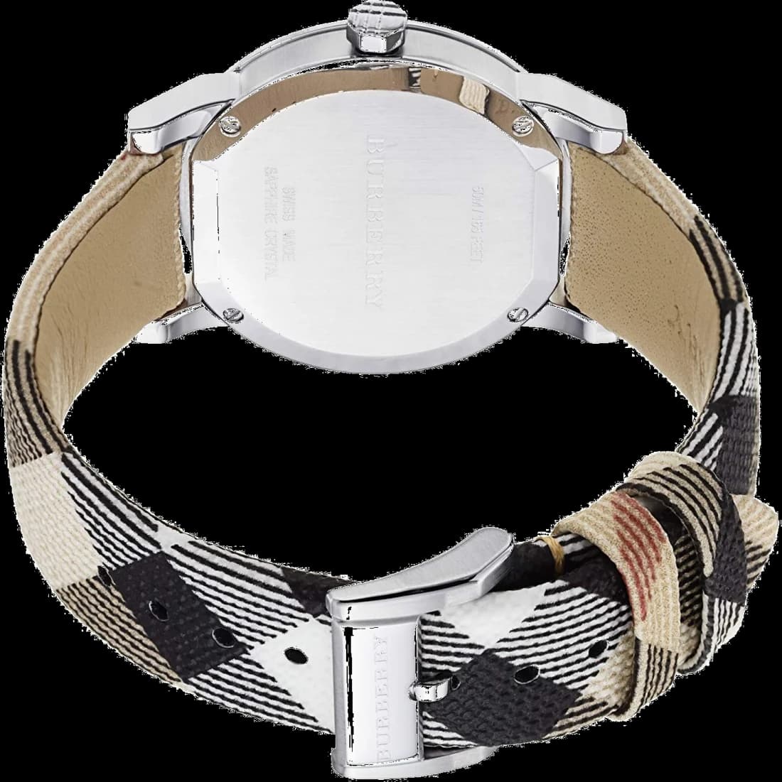 Montre Femme Burberry BU9022 en Cuir Beige - Cadran Argent 38mm vue 2