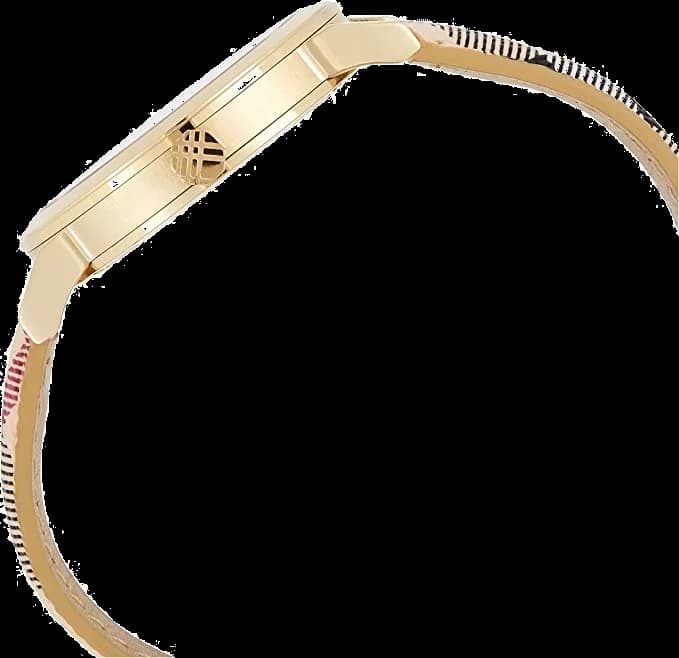 Attache bracelet Burberry BU9026 en cuir noir grainé, boucle ardillon en acier inoxydable, coutures contrastées