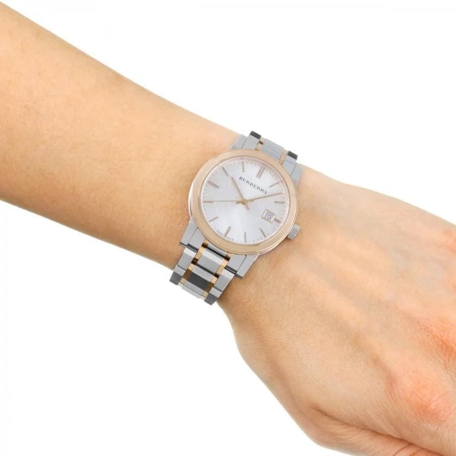 Montre Femme Burberry BU9105 The City - Boîtier Argent & Bracelet Bi-ton Argent/Rose Gold vue 4