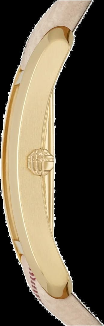 Visage cadran Burberry BU9509 index bâtons, aiguilles dauphine, date à 3h épuré