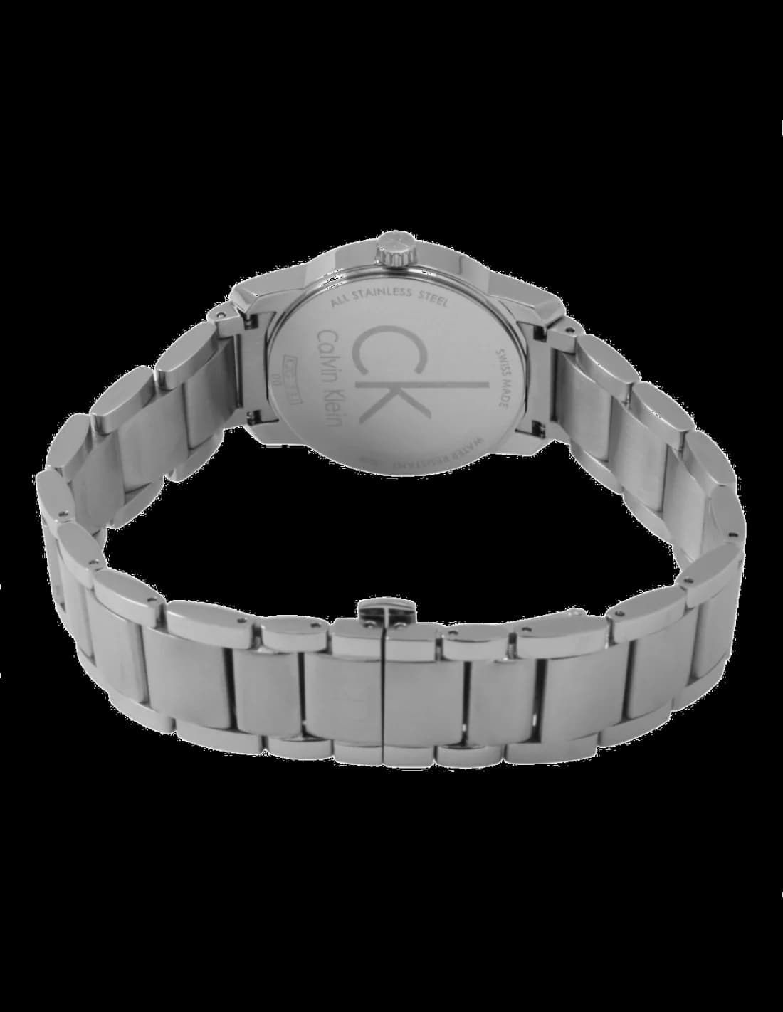 Visage cadran Calvin Klein K2G23126 avec index appliqués bâtons et aiguilles fines pour lisibilité épurée