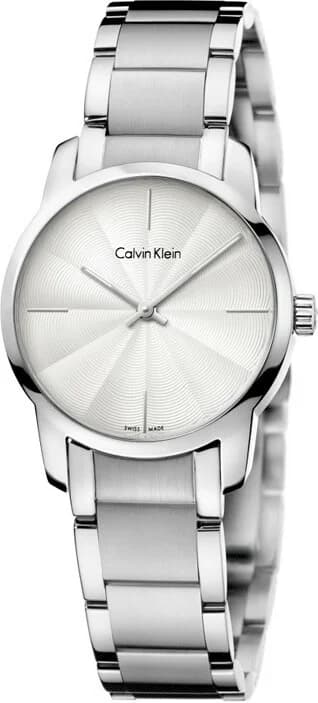 Montre Femme Calvin Klein City Argent Acier Inoxydable 32mm Réf. K2G23146