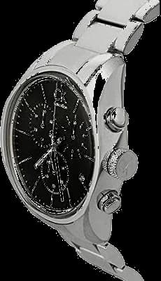 Visage cadran Calvin Klein K2H27104 dévoilant compteurs chronographe noirs sur fond mat, aiguilles luminescentes et date à 4h30