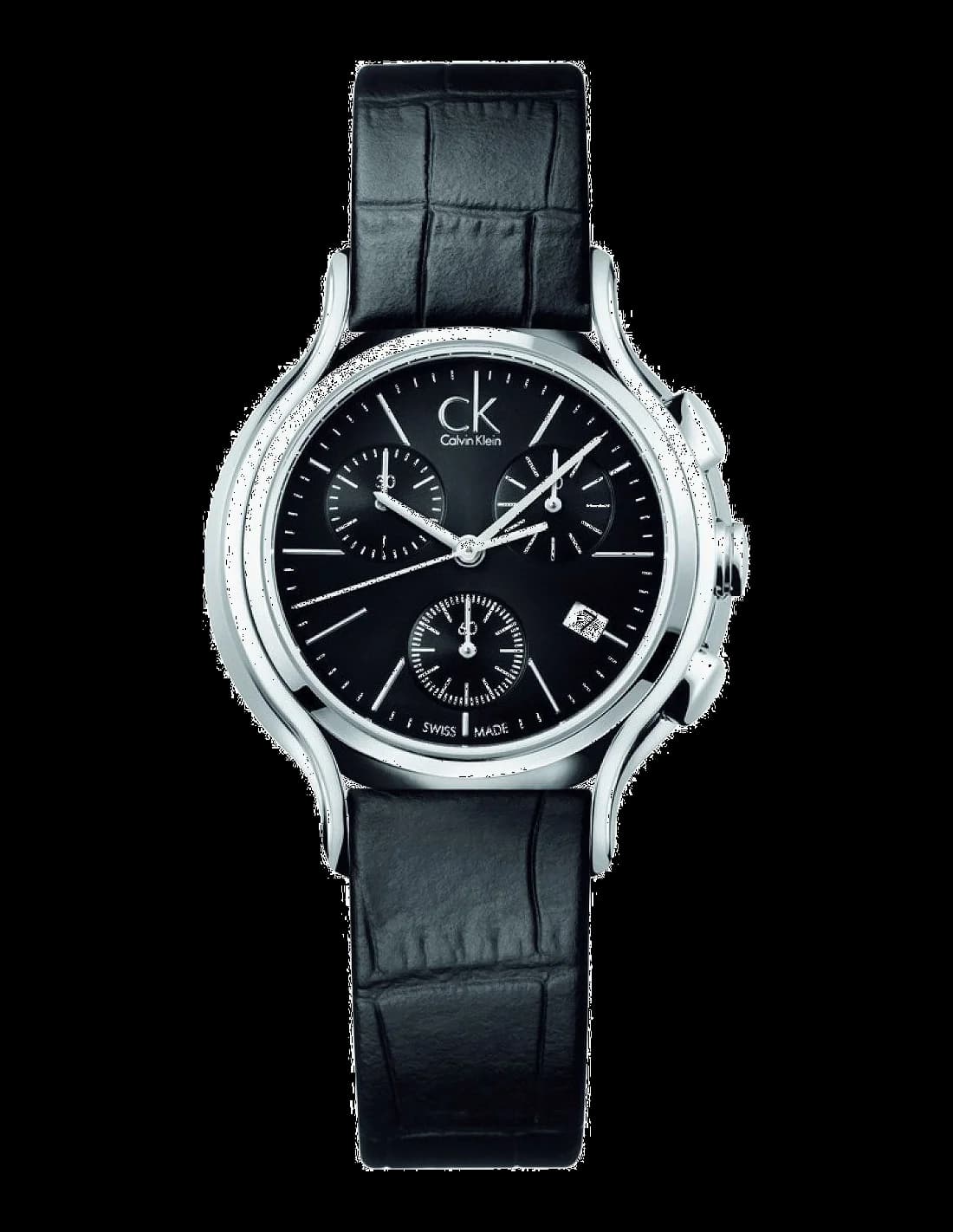 Montre Femme Calvin Klein K2U291C1 Chronographe Cadran Noir Acier Swiss Made