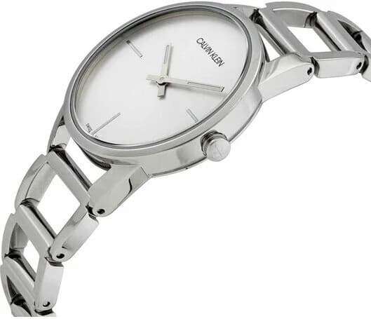 Visage cadran Calvin Klein K3G23126 avec index bâton appliqués et aiguilles dauphine fines mat