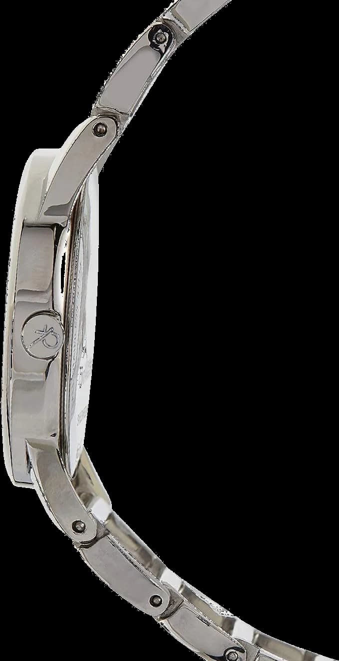 Attache bracelet Calvin Klein K3G23128 en acier inoxydable brossé avec fermoir déployant signé et maillons ajustables