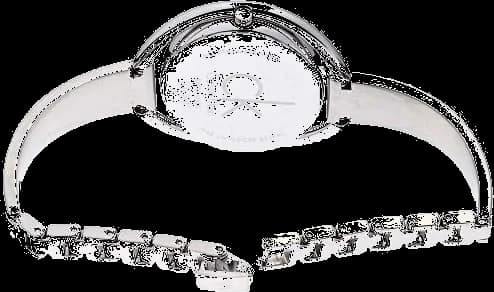 Attache bracelet Calvin Klein K4F2N116 en acier inoxydable brossé avec fermoir déployant et poussoirs, finition satinée