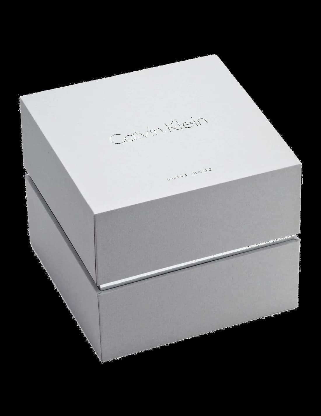 Attache bracelet Calvin Klein K7E23B46 en acier inoxydable brossé à triple maillons avec fermoir déployant gravé du logo