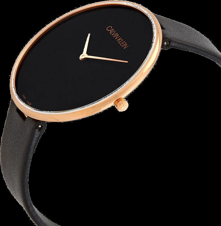Visage cadran Calvin Klein K8Y236C1 aux index appliqués et aiguilles fines, mouvement quartz suisse pour précision