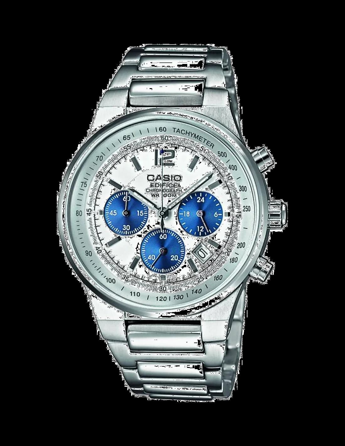 Montre Homme Casio Edifice EF-500D-7AVEF, Cadran Blanc, Bracelet Acier Argent