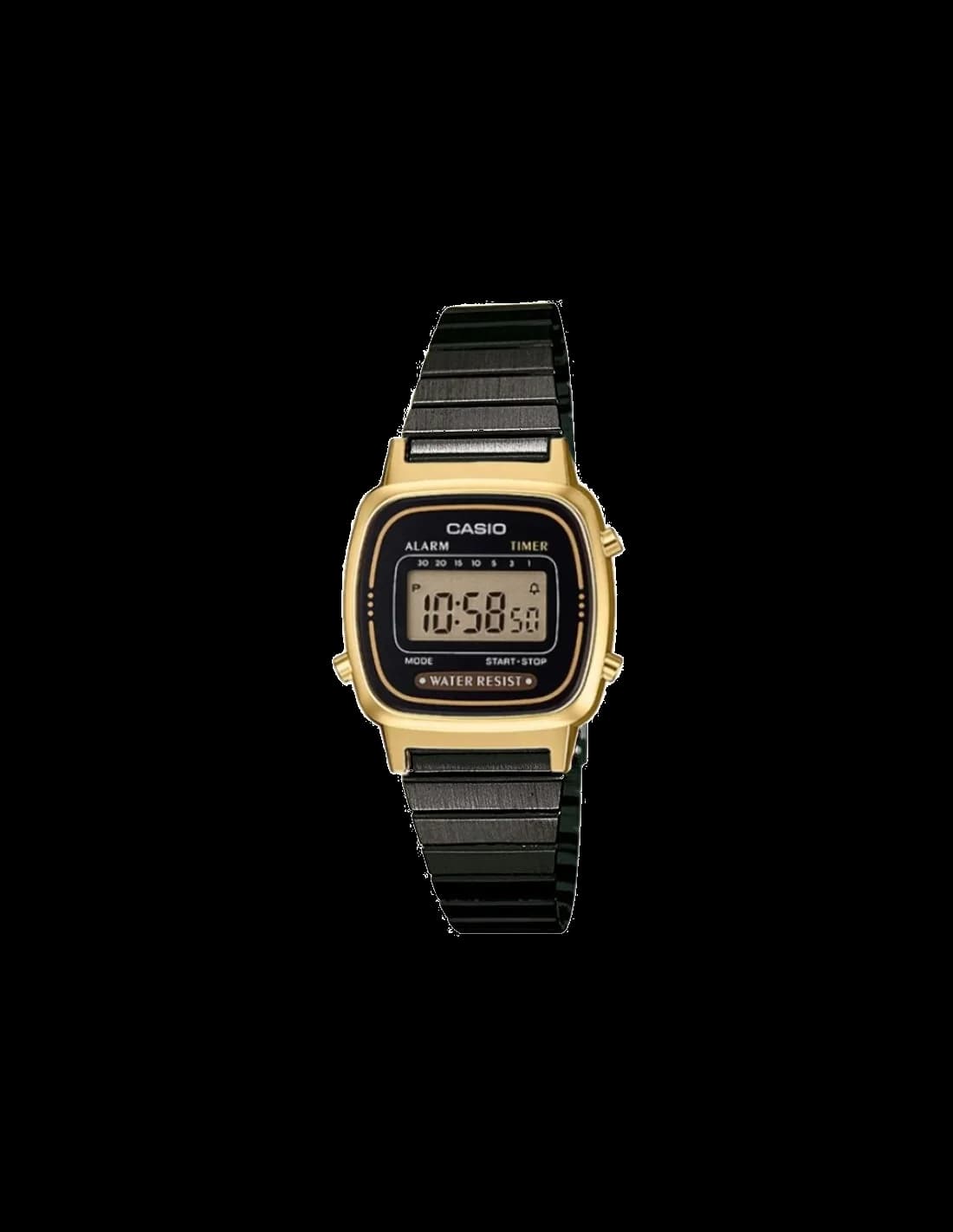 Montre Femme Casio Vintage LA670WEGB-1BEF - Boîtier Or & Cadran Digital Noir