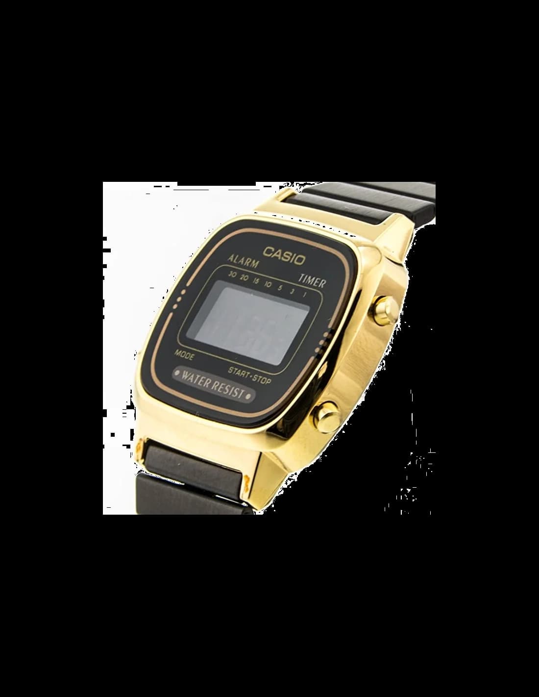 Montre Femme Casio Vintage LA670WEGB-1BEF - Boîtier Or & Cadran Digital Noir vue 2