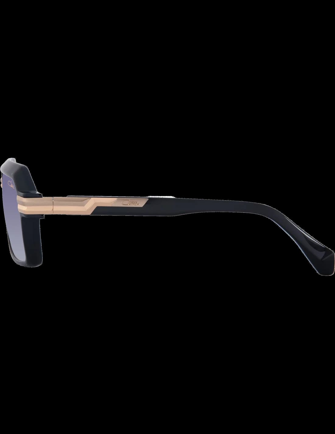 Lunettes de soleil Cazal 8043 001 pour Homme - Monture rectangulaire noire et dorée vue 3