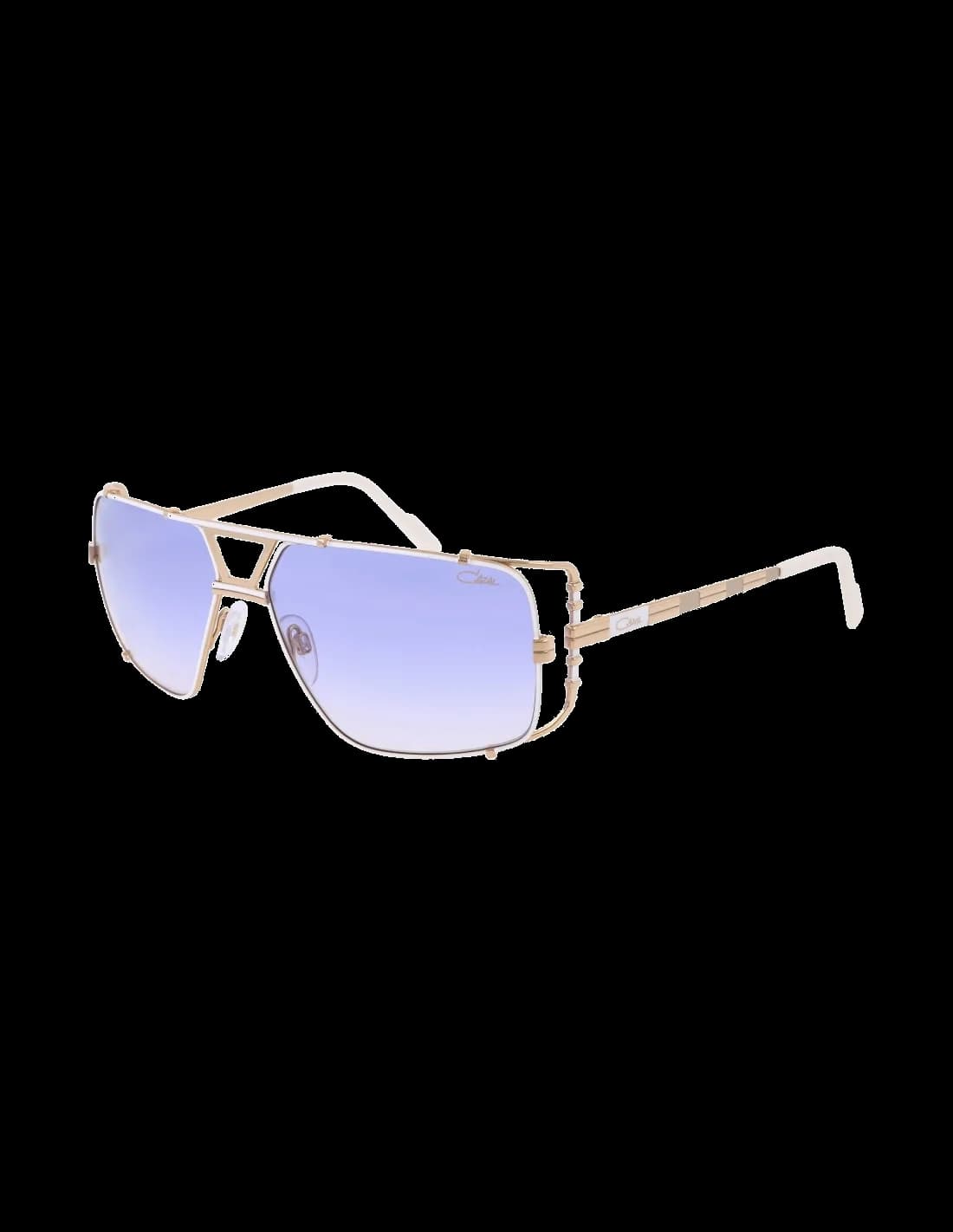 Lunettes de soleil Cazal Legends 9093 004 pour Homme - Monture blanche, verres bleu dégradé