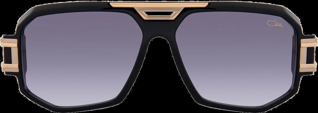 Lunettes de soleil Cazal 675 001 pour Homme - Monture rectangle acétate noir et or