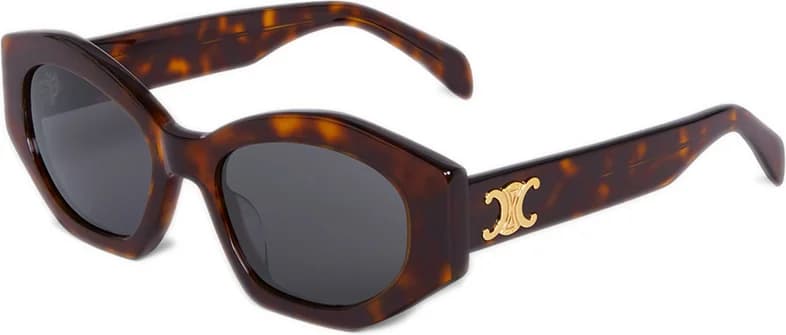 Lunettes de soleil Céline Triomphe 08 CL40238U - Monture géométrique acétate gris - Femme vue 3