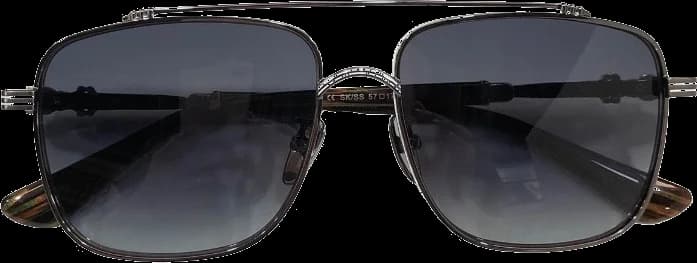 Lunettes de Soleil Chrome Hearts CBEATH II - Monture métal carrée - Réf. 110048 - Homme vue 2