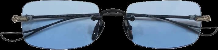 Lunettes de soleil Chrome Hearts Sinnergasm-A - Monture métal rectangulaire fine - Homme - Réf. 110062 vue 2