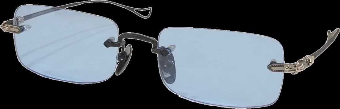 Lunettes de soleil Chrome Hearts Sinnergasm-A - Monture métal rectangulaire fine - Homme - Réf. 110062 vue 3