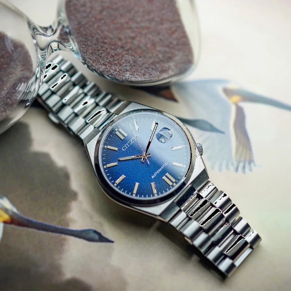 Montre Citizen Tsuyosa Automatique NJ0151-88L pour Homme, Cadran Bleu Soleillé, Acier vue 4