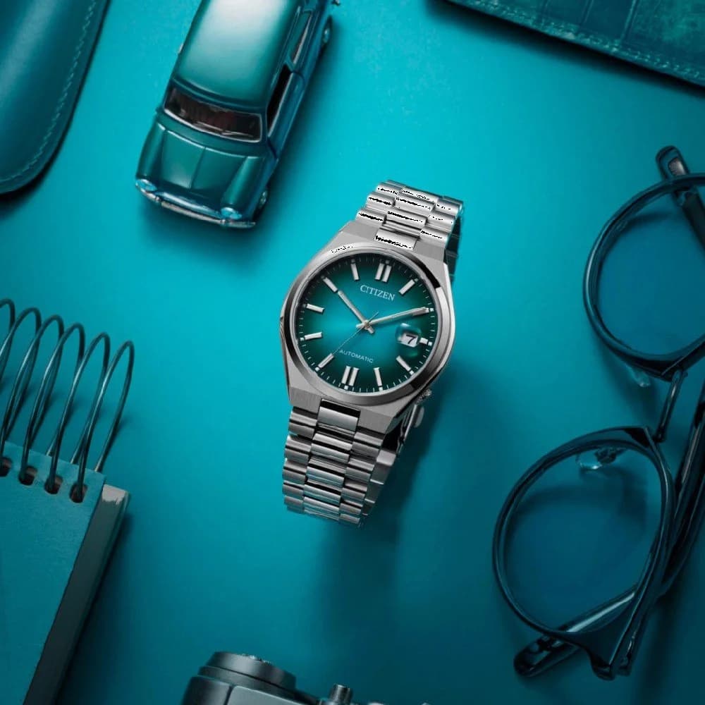 Montre Citizen NJ0151-88X Automatique Homme - Cadran Bleu Sarcelle, Bracelet Acier vue 5