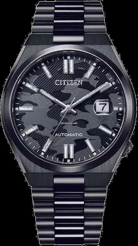 Montre Citizen Tsuyosa Automatique NJ0155-87E Cadran Noir Camouflage Homme