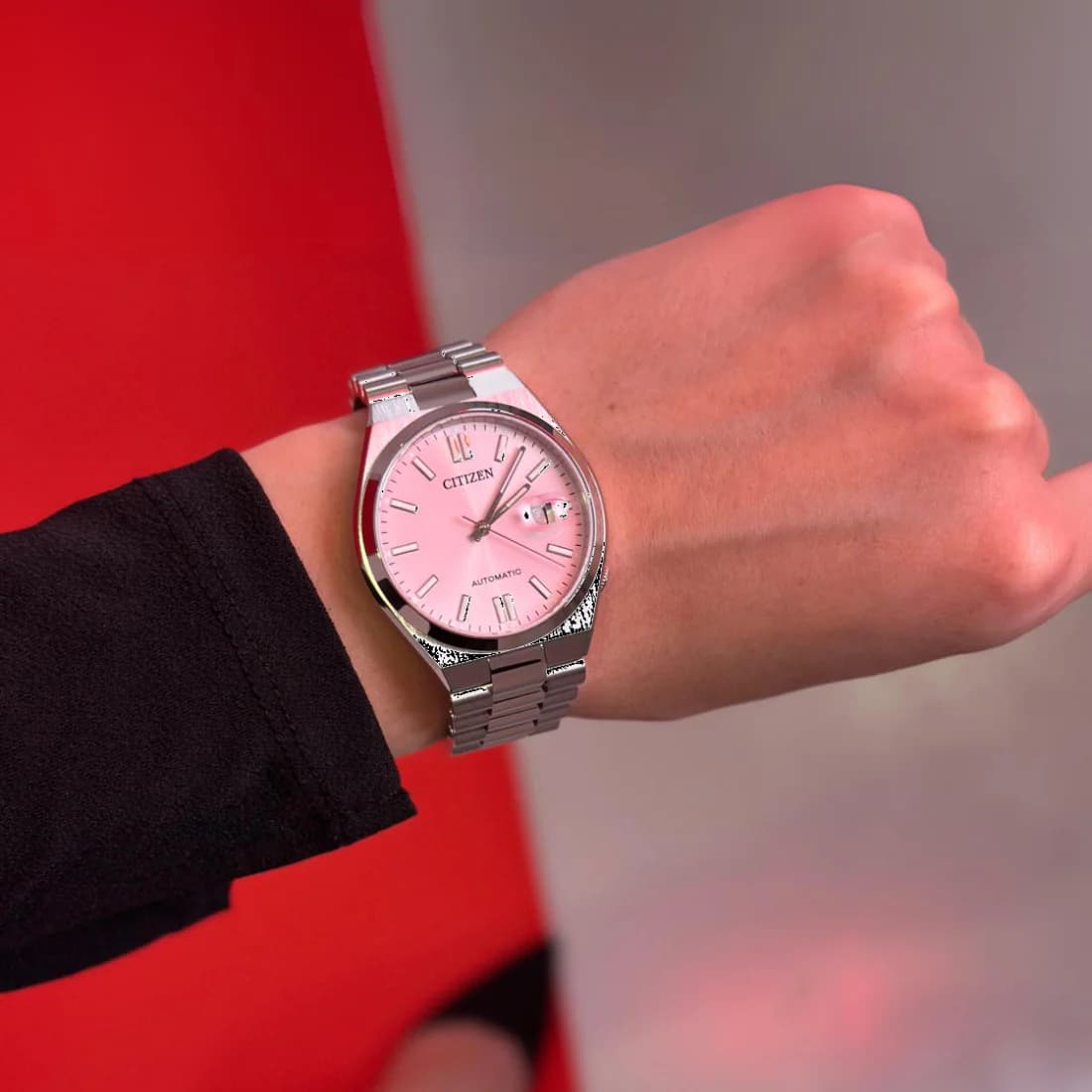 Montre Citizen Automatique NJ0158-89X pour Homme - Cadran Rose Dreamy Pink, Acier Inoxydable vue 4