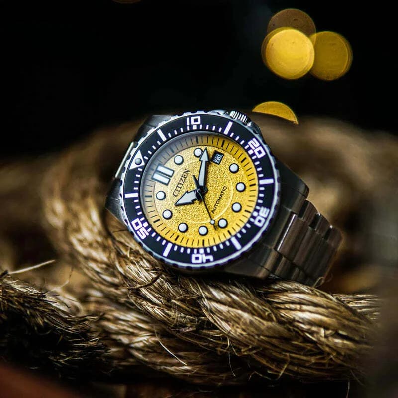 Montre Homme Citizen NJ0170-83Z Automatique - Cadran Jaune & Bracelet Acier vue 5