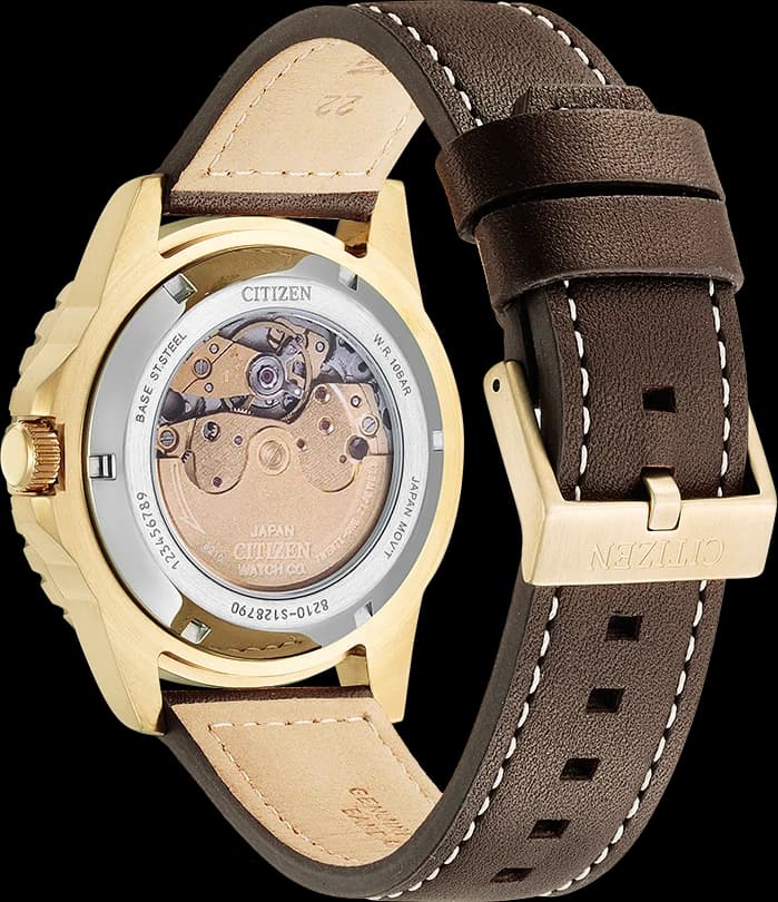 Visage cadran Citizen NJ0173-18X aux index appliques et aiguilles dauphine luminescentes