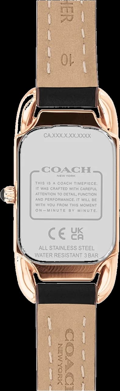 Attache bracelet Coach 14504068 en cuir de veau fin, fermoir boucle ardillon signé Coach, cousu main