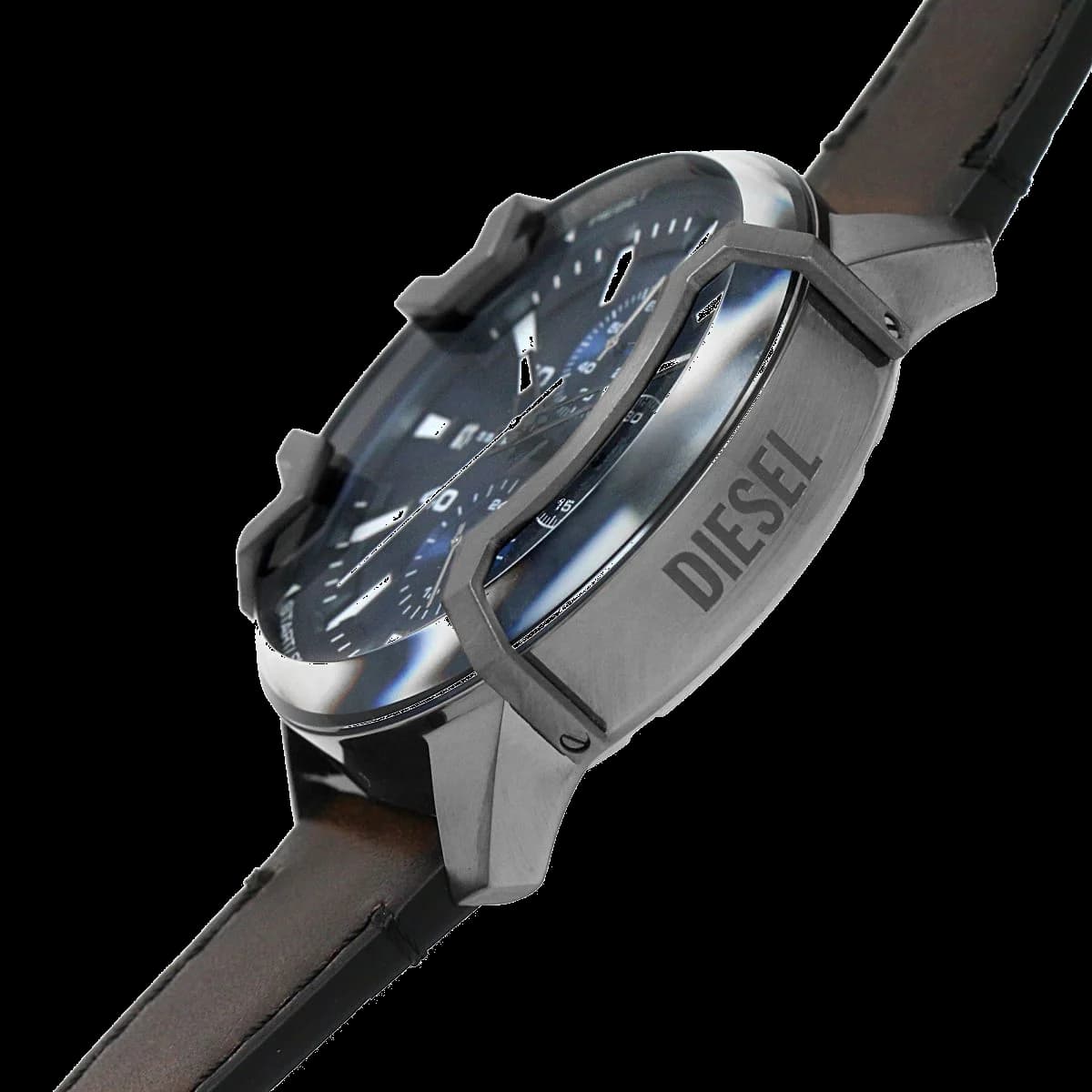 Montre Homme Diesel Griffed Mini DZ4604 bracelet cuir marron vue 2