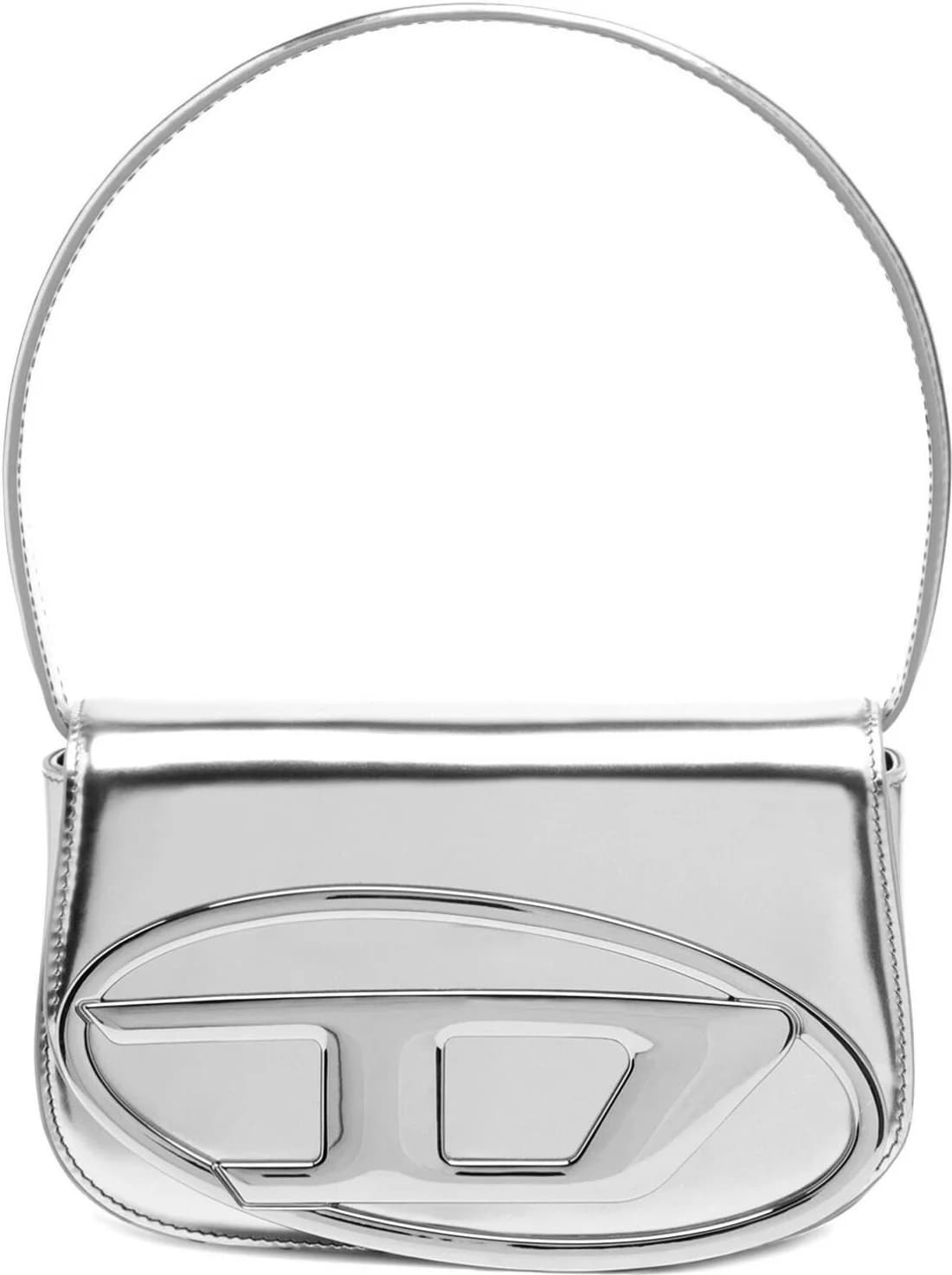 Sac à main Diesel 1DR (réf. 111476) en cuir effet miroir argenté pour femme