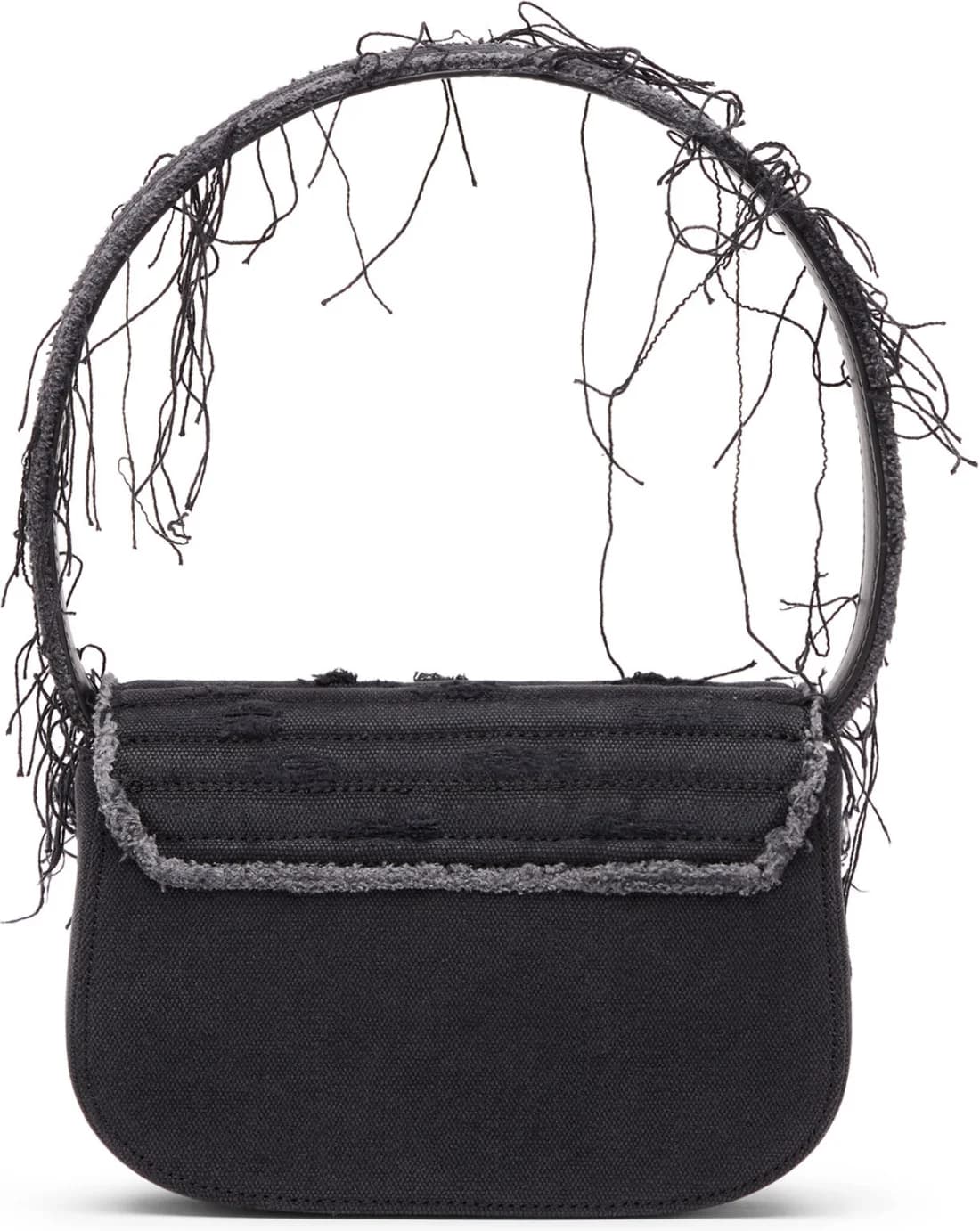 Sac à main Diesel 1DR 111502 en toile denim noir et cuir pour femme vue 2