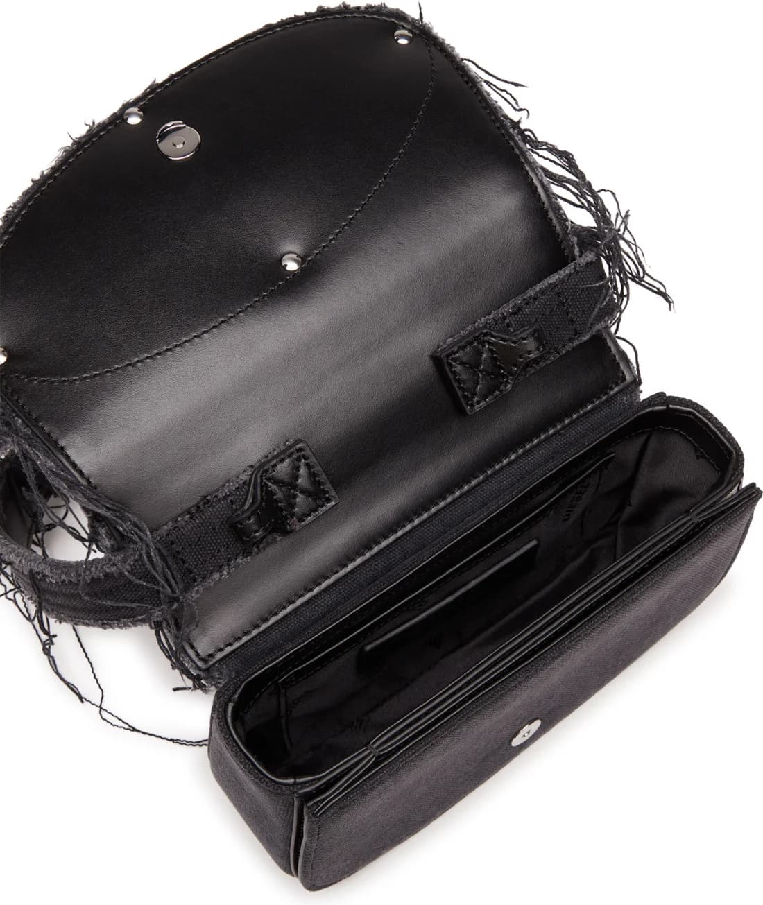 Sac à main Diesel 1DR 111502 en toile denim noir et cuir pour femme vue 3