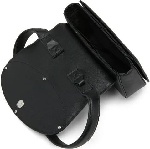 Sac à main Diesel 1DR Medium en cuir noir pour femme - Réf. 111504 vue 4