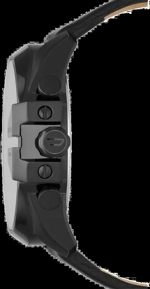 Montre Diesel Mega Chief DZ4291 pour Homme - Cadran Noir, Accents Orange, Bracelet Cuir vue 2