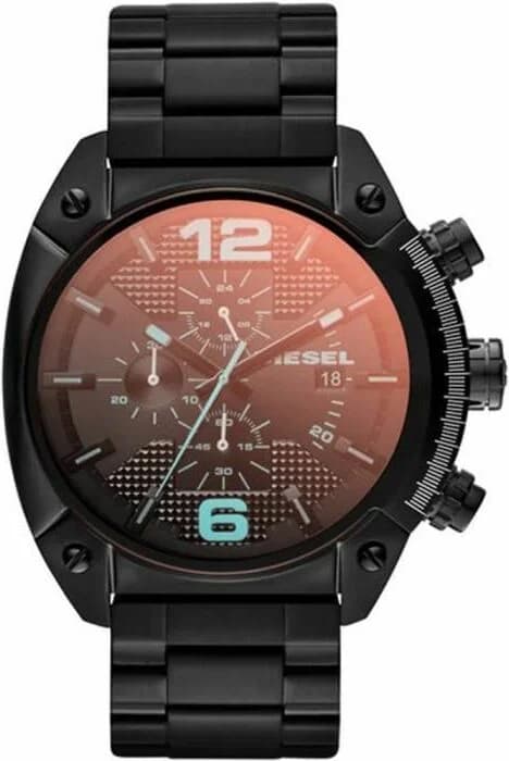 Montre Diesel DZ4316 Homme - Boîtier Acier Noir Tonneau 54mm, Verre Iridescent vue 3