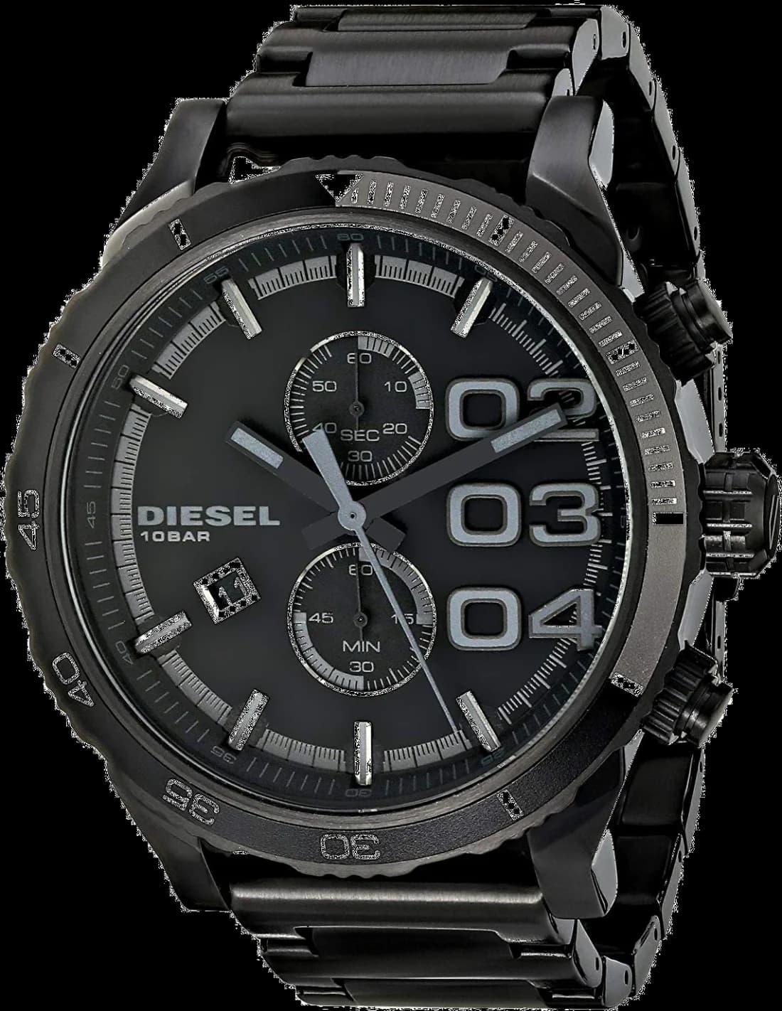 Montre Homme Diesel Double Down DZ4326 en Acier Noir - 48mm