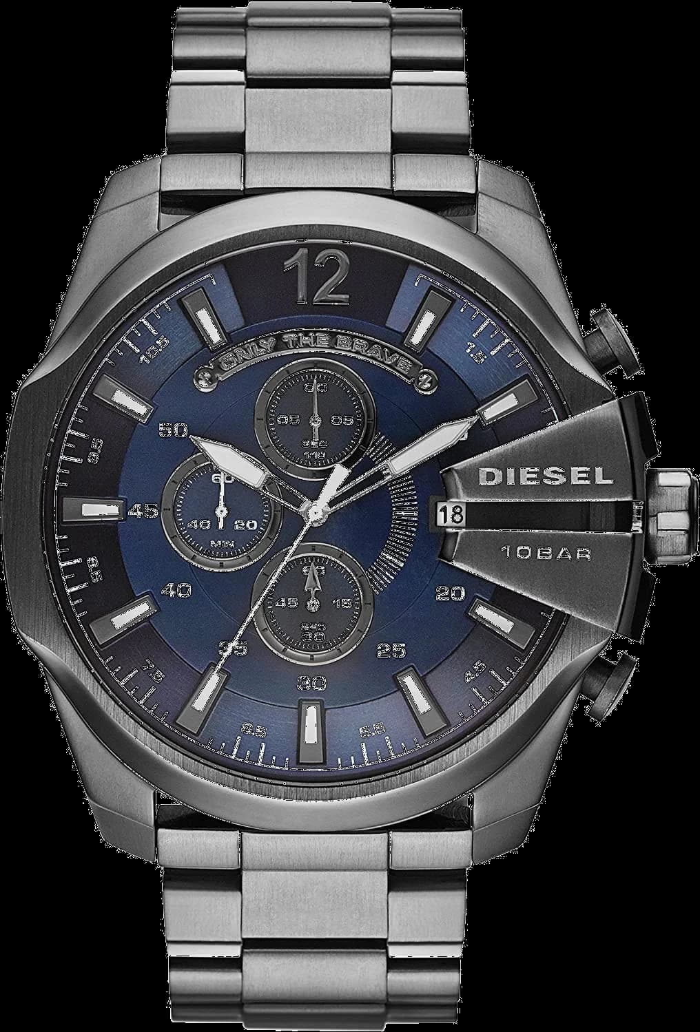 Montre Diesel Mega Chief DZ4329 pour Homme, Boîtier Acier Anthracite 59mm
