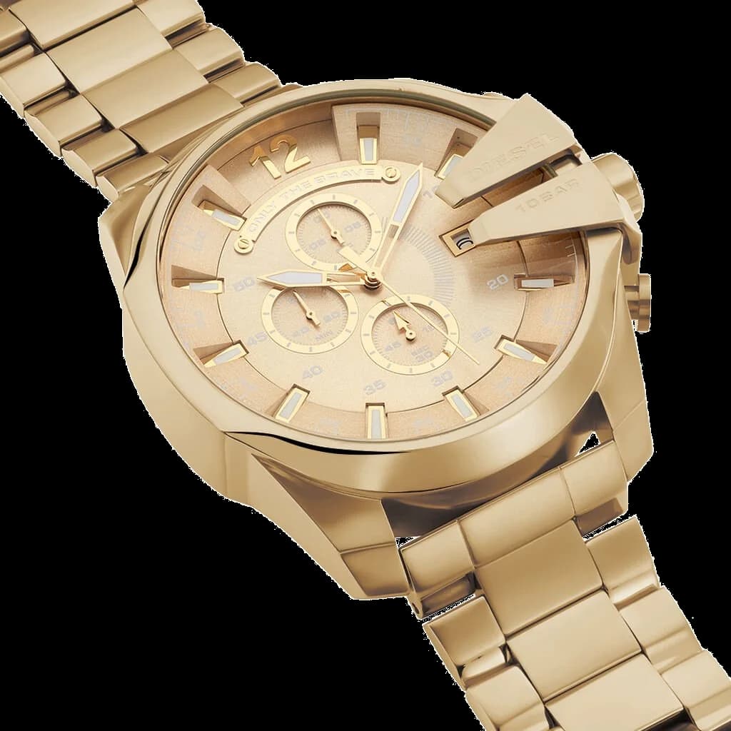 Montre Diesel Mega Chief DZ4360 pour Homme en Acier Doré vue 2