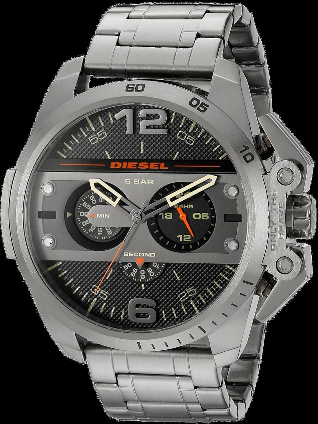 Garde-temps Diesel DZ4363 au cadran gris anthracite avec affichage analogique et digital, style robuste et moderne