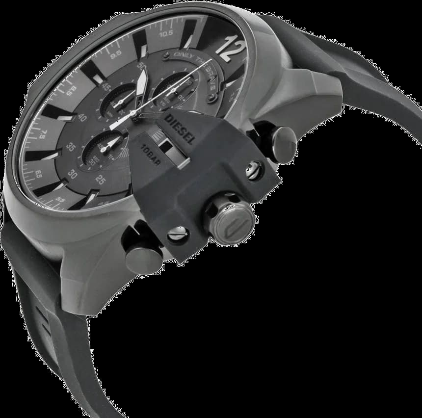 Montre Diesel Mega Chief DZ4378 pour Homme, Boîtier et Bracelet Noir vue 2