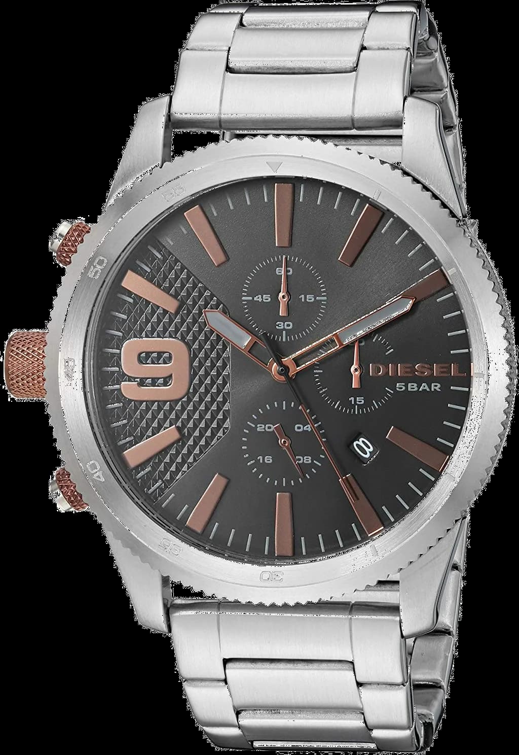 Montre Homme Diesel DZ4457 Acier Argenté avec Cadran Noir