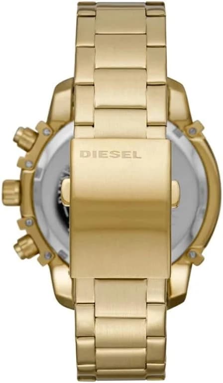 Montre Diesel Griffed DZ4522 pour Homme, Boîtier et Bracelet Acier Doré Jaune vue 3