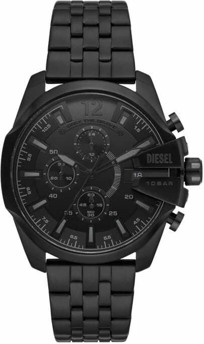 Montre Diesel DZ4617 Baby Chief Homme en acier inoxydable poli, cadran noir vue 3
