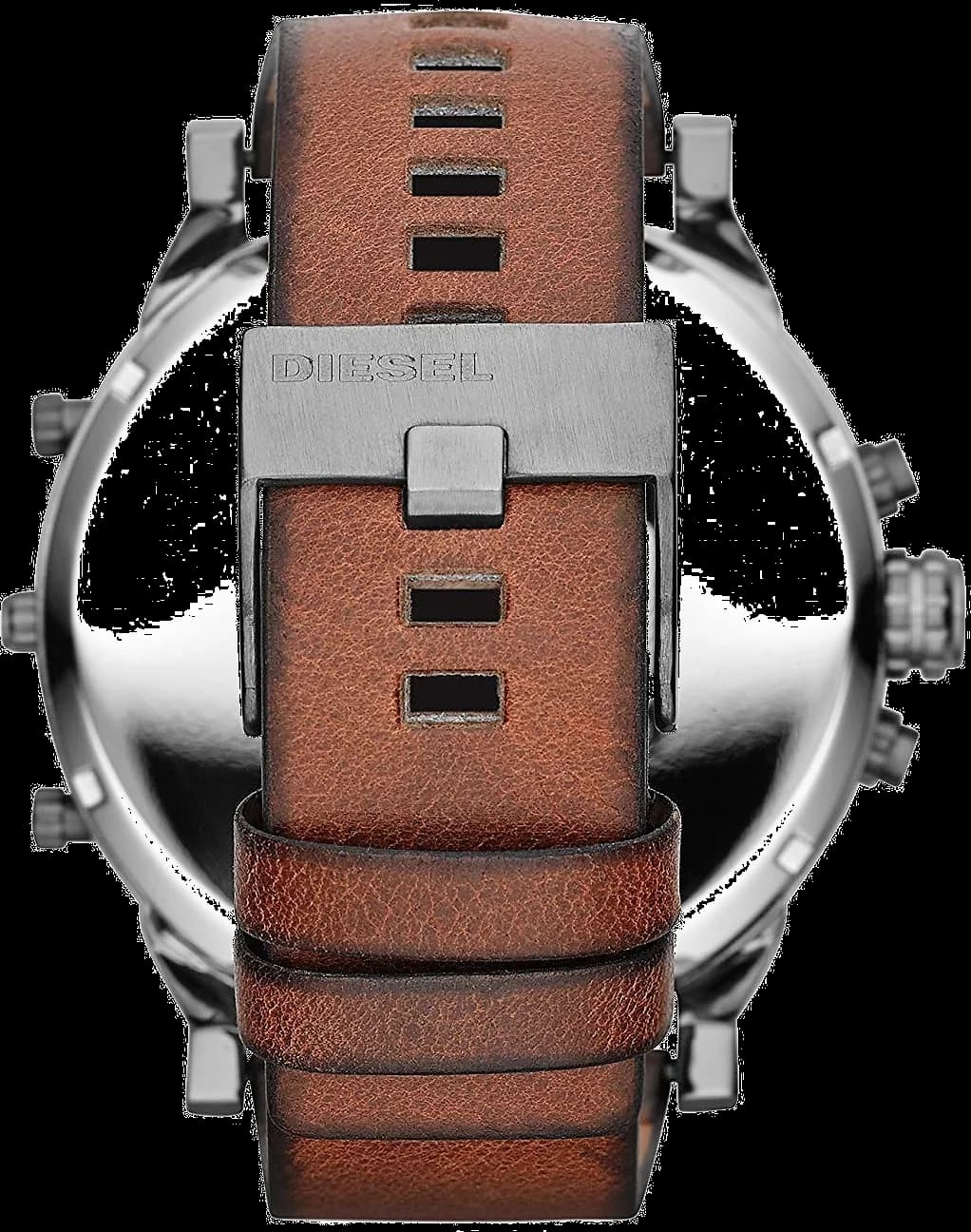 Montre Diesel Mr Daddy 2.0 DZ7332 pour Homme - Boîtier Acier Anthracite, Cadran Noir, Bracelet Cuir vue 3