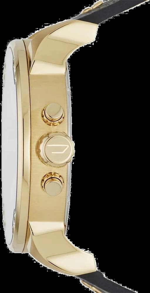 Montre Homme Diesel Mr Daddy DZ7371 - Boîtier or, cadran noir, bracelet cuir vue 2