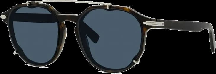 Lunettes de soleil Dior DIORBLACKSUIT RI rondes double pont pour homme vue 2