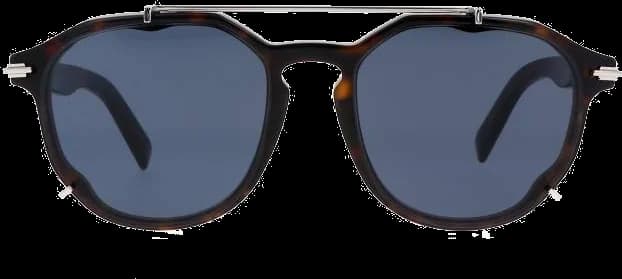 Lunettes de soleil Dior DIORBLACKSUIT RI rondes double pont pour homme vue 3