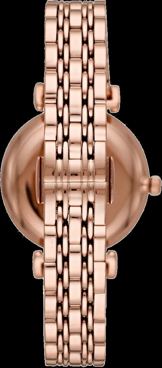 Attache bracelet Emporio Armani 111396 en acier doré rose, fermoir déployant à double sécurité